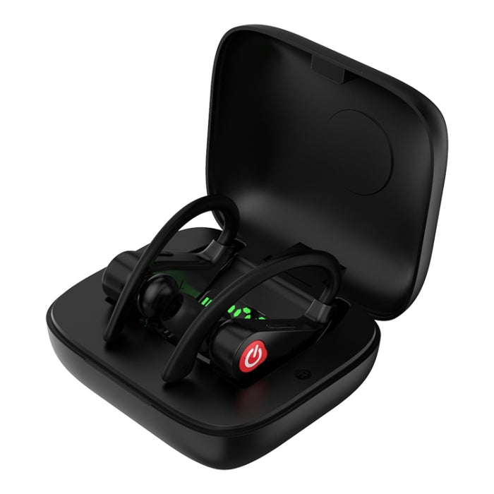 Auricular Bluetooth deportivo inalámbrico Q83 con caja de carga, compatible con pantalla LED de tres pantallas y banco de energía