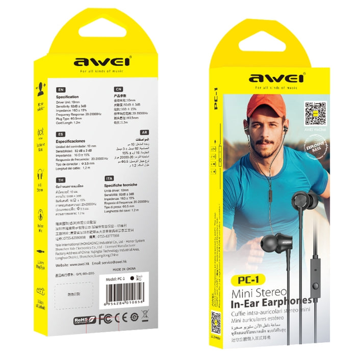 awei PC-1 Mini auriculares estéreo internos