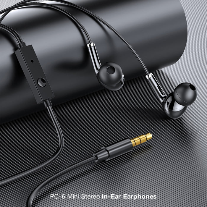 awei PC-6 Mini auriculares estéreo internos con cable y micrófono