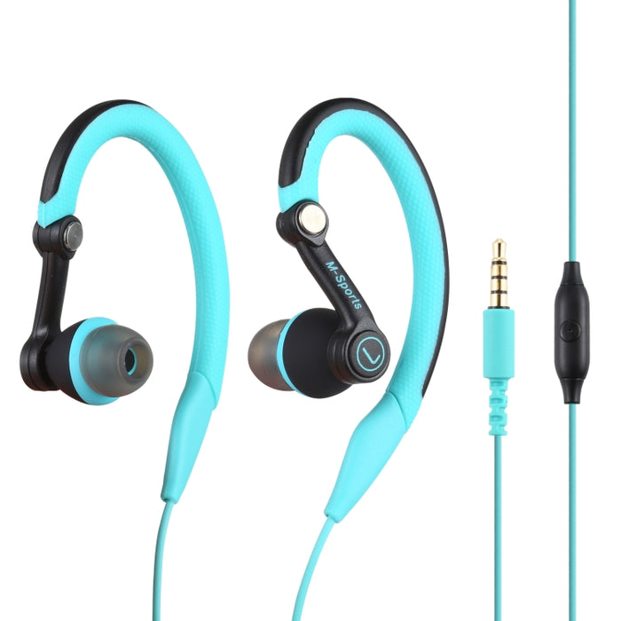 Mucro MB-232 - Auriculares intrauditivos deportivos con gancho para la oreja, auriculares estéreo con cable para correr y gimnasio