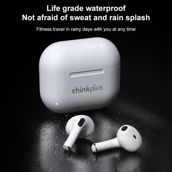 Original Lenovo LivePods LP40 TWS IPX4 Auricular Bluetooth resistente al agua con caja de carga, soporte táctil y llamada HD y conmutación Siri y maestro-esclavo
