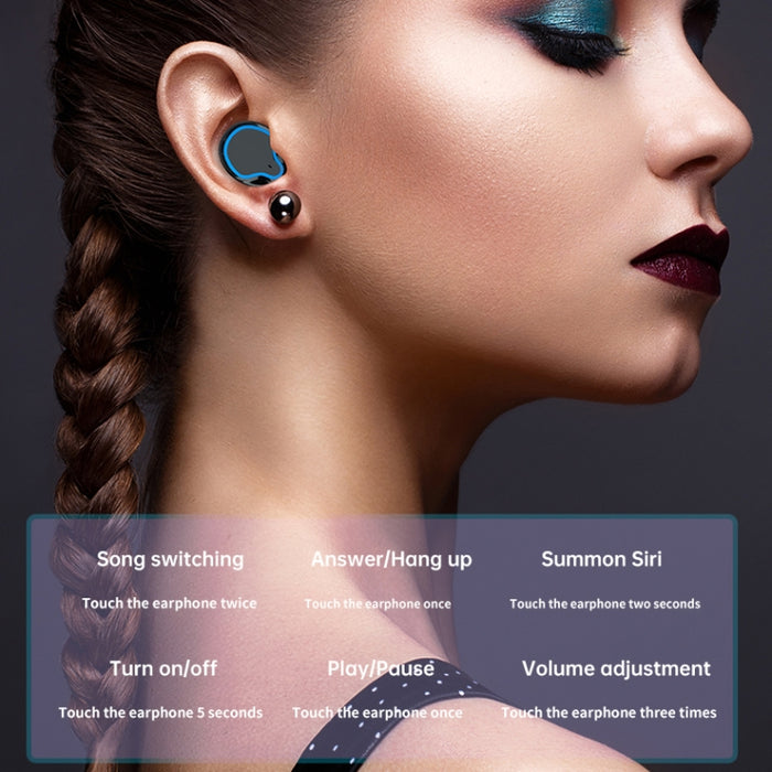 M9 Bluetooth 5.1 TWS Espejo Pantalla digital Auricular Bluetooth inalámbrico con caja de carga Linterna, soporte táctil, Siri y pantalla de batería