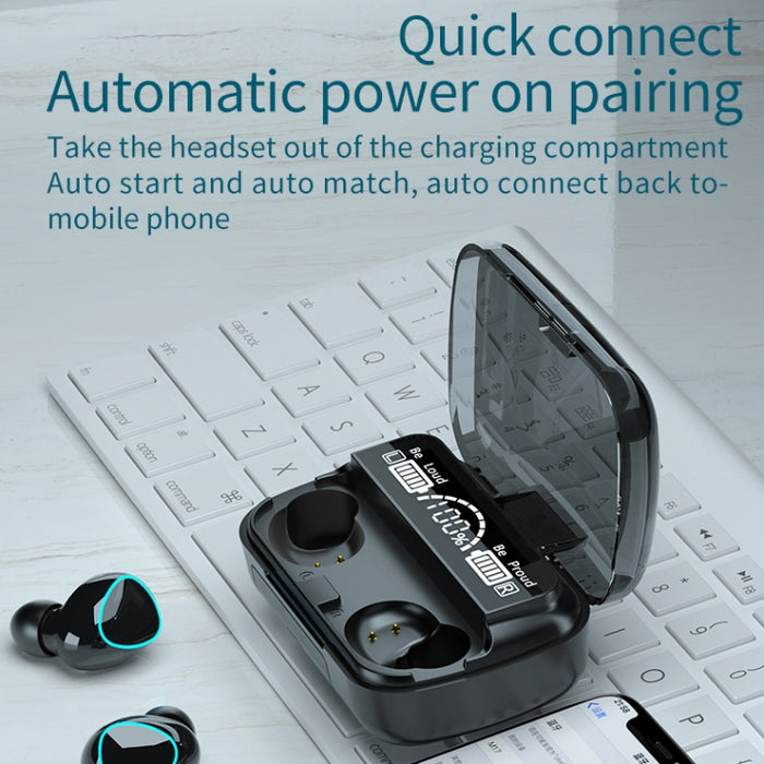 Auricular inalámbrico Bluetooth M10 Bluetooth 5,1 TWS con pantalla Digital y caja de carga, compatible con pantalla táctil, Siri y batería