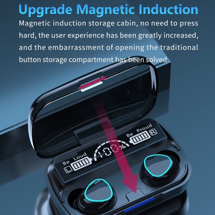 Auricular inalámbrico Bluetooth M10 Bluetooth 5,1 TWS con pantalla Digital y caja de carga, compatible con pantalla táctil, Siri y batería
