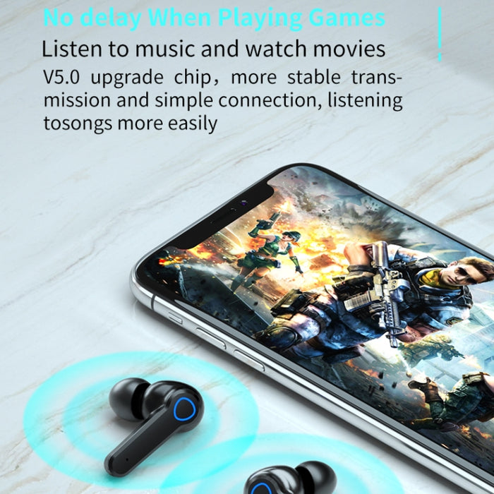Auricular Bluetooth inalámbrico M19 Bluetooth 5,1 TWS con pantalla Digital y caja de carga, compatible con pantalla táctil, Siri y batería