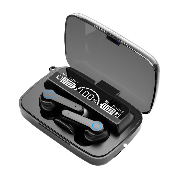 Auricular Bluetooth inalámbrico M19 Bluetooth 5,1 TWS con pantalla Digital y caja de carga, compatible con pantalla táctil, Siri y batería