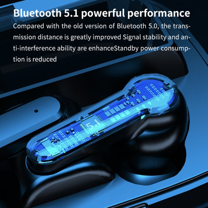 Auricular Bluetooth inalámbrico M19 Bluetooth 5,1 TWS con pantalla Digital y caja de carga, compatible con pantalla táctil, Siri y batería