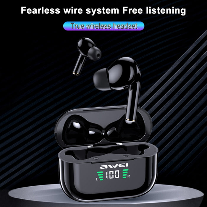 Wei T29P Bluetooth V5.0 pantalla Digital LED Ture inalámbrico deportes IPX4 impermeable TWS auriculares con estuche de carga