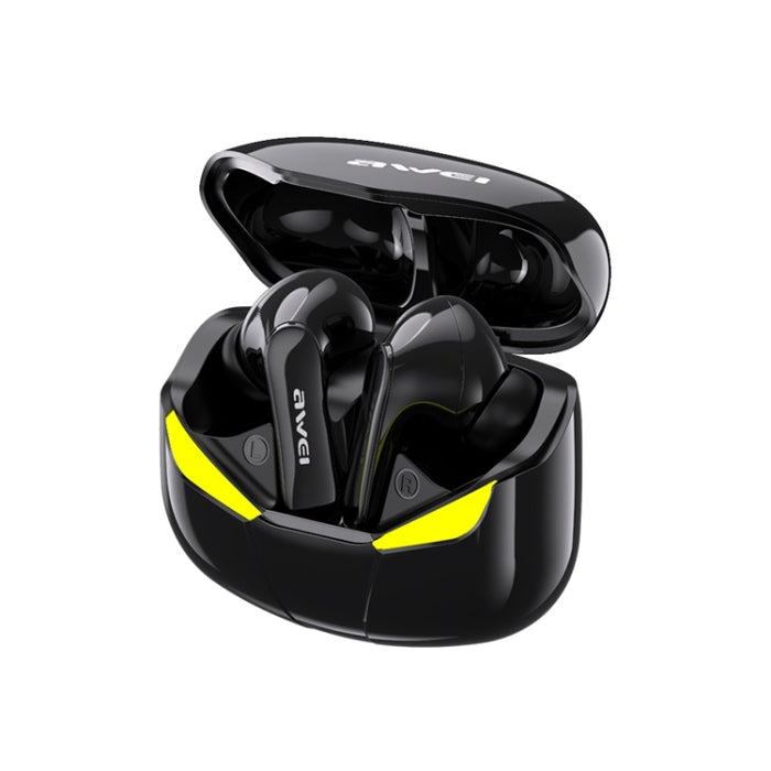 Wei T35 Bluetooth V5.0 Ture inalámbrico juego de deportes modo dual IPX5 impermeable TWS auriculares con estuche de carga