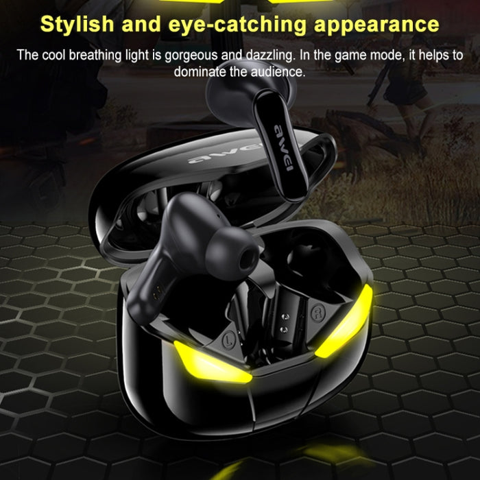 Wei T35 Bluetooth V5.0 Ture inalámbrico juego de deportes modo dual IPX5 impermeable TWS auriculares con estuche de carga