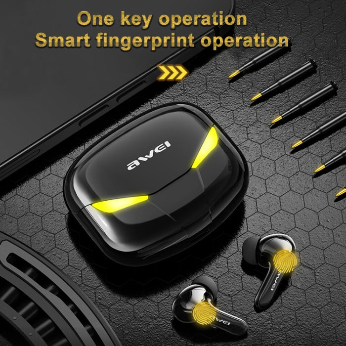 Wei T35 Bluetooth V5.0 Ture inalámbrico juego de deportes modo dual IPX5 impermeable TWS auriculares con estuche de carga