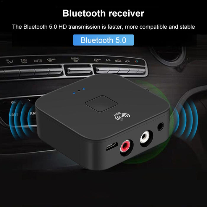 B11 Receptor Bluetooth 5.0 AUX NFC a 2 x Adaptador de audio RCA