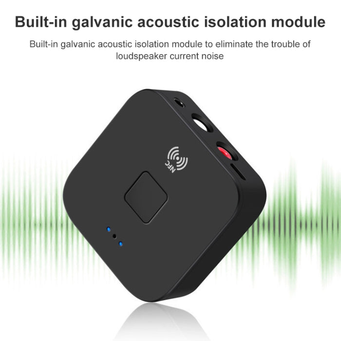 B11 Receptor Bluetooth 5.0 AUX NFC a 2 x Adaptador de audio RCA