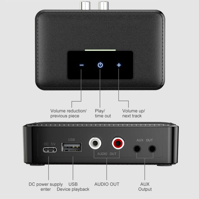 NFC BT19 Bluetooth 5.0 Receptor Transmisor Auriculares Reproductor de audio para automóvil