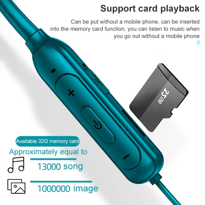 M61 Bluetooth 5.1 Business Sport Auricular Bluetooth Estéreo De Metal Magnético Montado En El Cuello