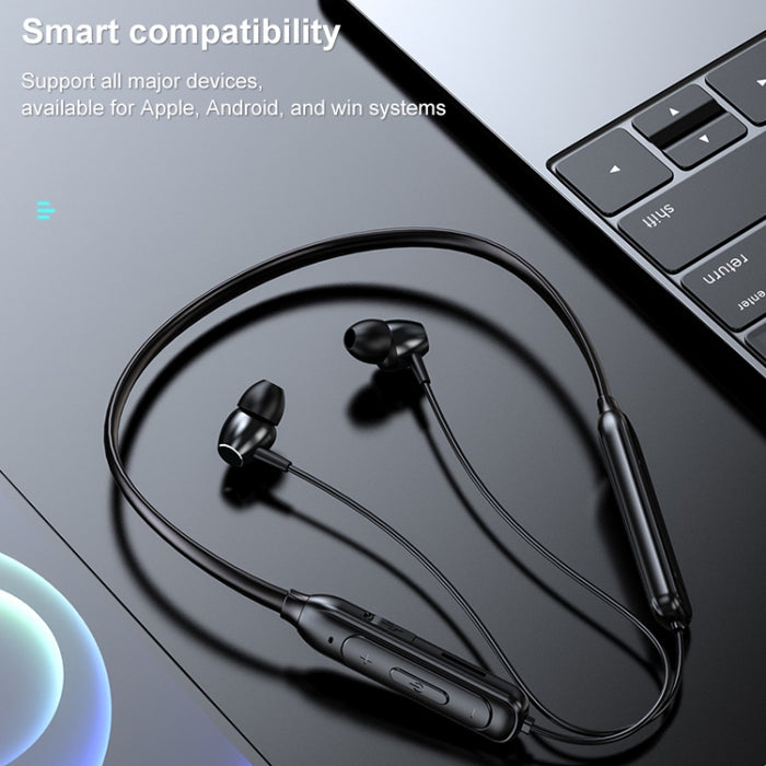 M61 Bluetooth 5.1 Business Sport Auricular Bluetooth Estéreo De Metal Magnético Montado En El Cuello