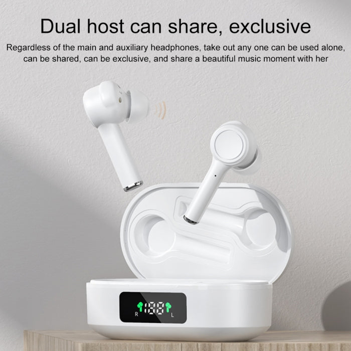 MI4 Bluetooth 5.0 Pantalla digital LED Reducción de ruido inteligente Auricular Bluetooth inalámbrico verdadero