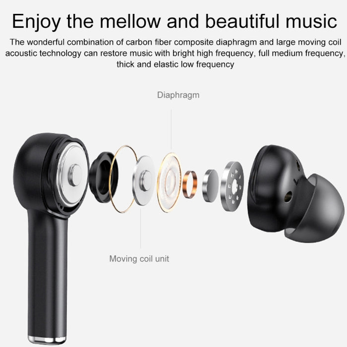 MI4 Bluetooth 5.0 Pantalla digital LED Reducción de ruido inteligente Auricular Bluetooth inalámbrico verdadero