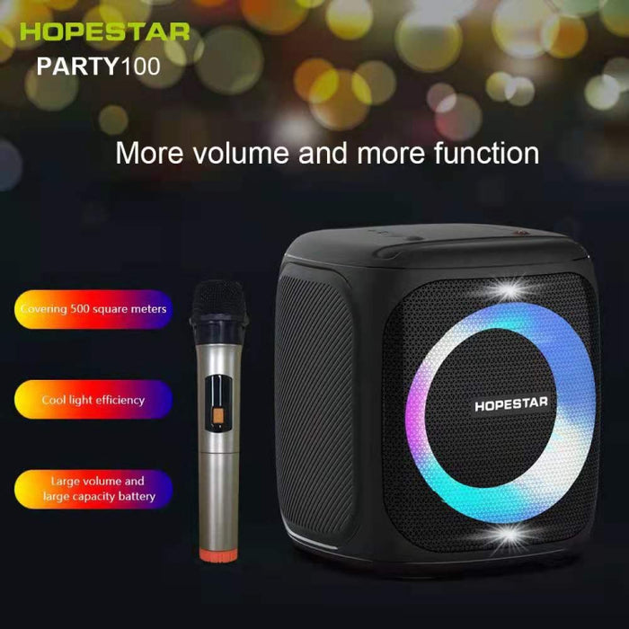 HOPESTAR Party100 Bluetooth 5.0 Altavoz Bluetooth inalámbrico portátil impermeable con función de carga móvil
