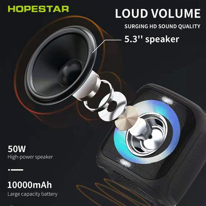 HOPESTAR Party100 Bluetooth 5.0 Altavoz Bluetooth inalámbrico portátil impermeable con función de carga móvil