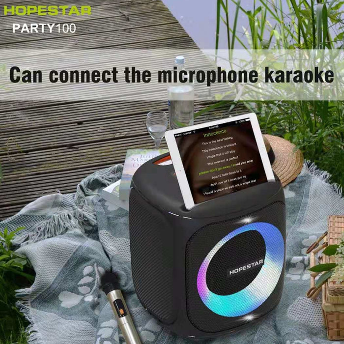 HOPESTAR Party100 Bluetooth 5.0 Altavoz Bluetooth inalámbrico portátil impermeable con función de carga móvil