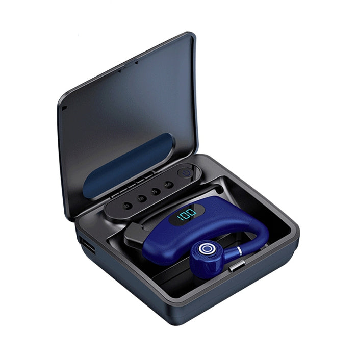 V12 Bluetooth 5,2 estilo de oreja colgante de negocios pantalla Digital LED inteligente auricular Bluetooth inalámbrico con caja de carga
