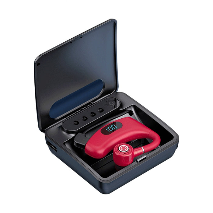 V12 Bluetooth 5,2 estilo de oreja colgante de negocios pantalla Digital LED inteligente auricular Bluetooth inalámbrico con caja de carga