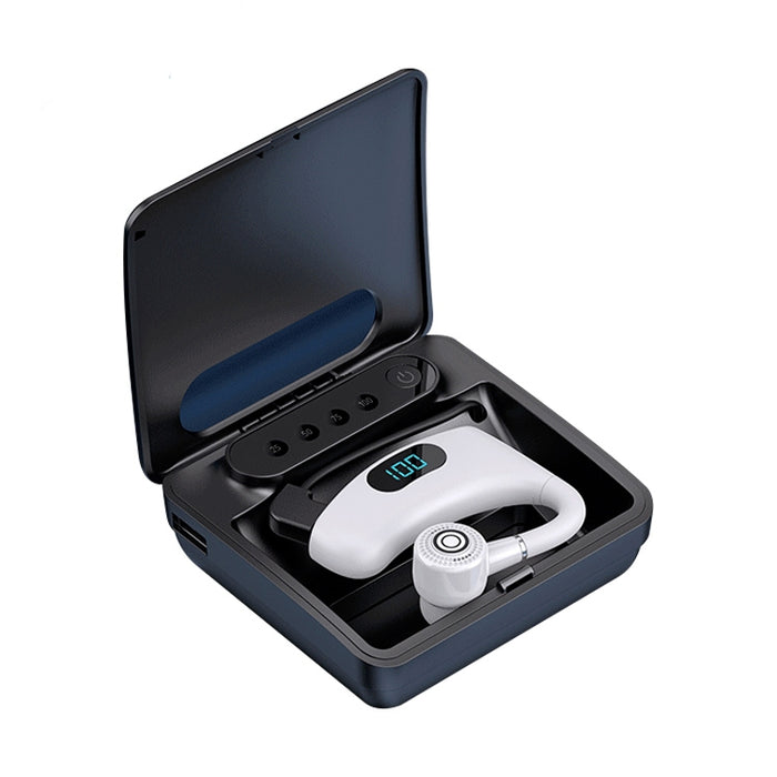 V12 Bluetooth 5,2 estilo de oreja colgante de negocios pantalla Digital LED inteligente auricular Bluetooth inalámbrico con caja de carga