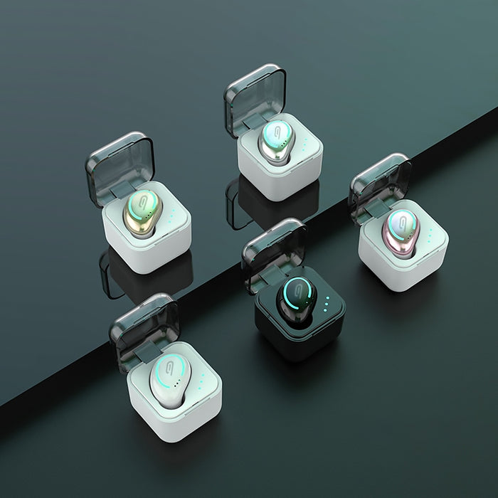M-B8 Bluetooth 5.0 Mini auricular Bluetooth inalámbrico estéreo invisible en la oreja con caja de carga