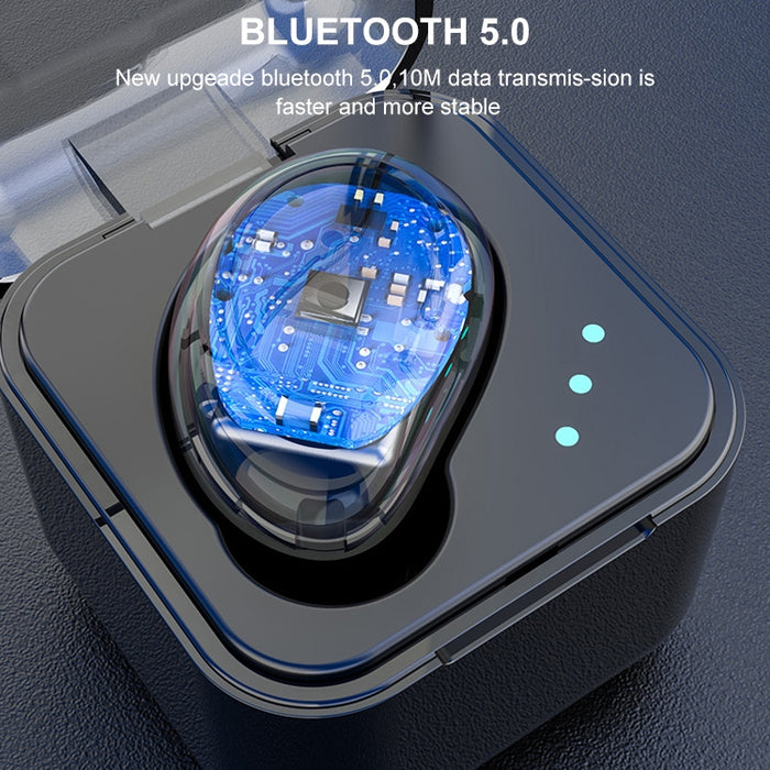 M-B8 Bluetooth 5.0 Mini auricular Bluetooth inalámbrico estéreo invisible en la oreja con caja de carga
