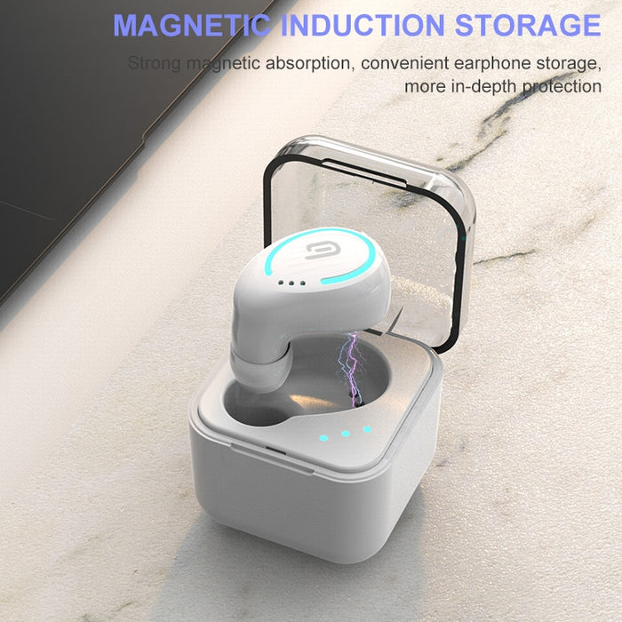 M-B8 Bluetooth 5.0 Mini auricular Bluetooth inalámbrico estéreo invisible en la oreja con caja de carga