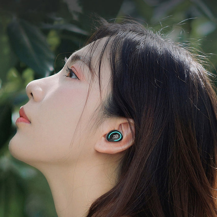 M-B8 Bluetooth 5.0 Mini auricular Bluetooth inalámbrico estéreo invisible en la oreja con caja de carga