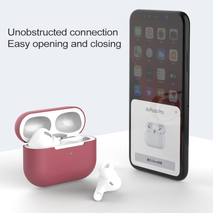 Para AirPods Pro Funda protectora de silicona para auriculares inalámbricos sin hebilla