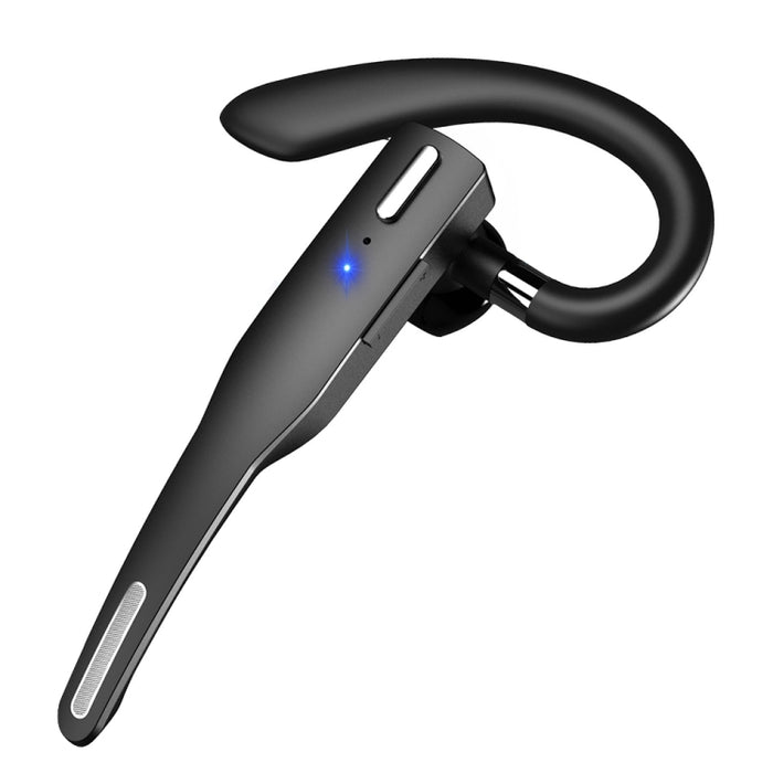 YYK-525 Auricular Bluetooth inalámbrico con gancho para la oreja giratorio único con cancelación de ruido y caja de carga y pantalla digital