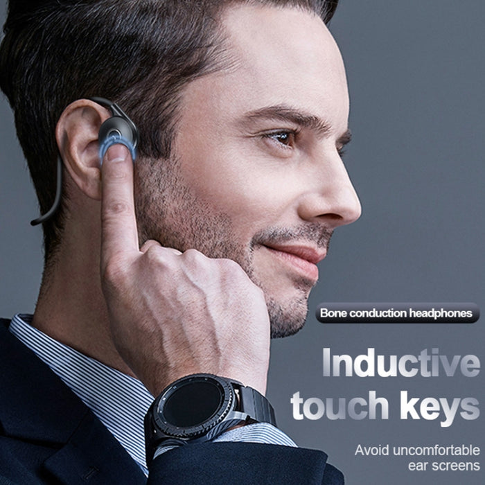 Auricular Bluetooth de conducción ósea con reducción de ruido táctil montado en la parte trasera M-1 con micrófono desmontable
