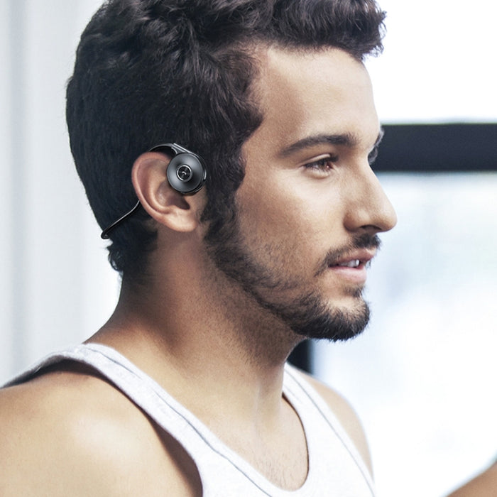 Auricular Bluetooth de conducción ósea con reducción de ruido táctil montado en la parte trasera M-1 con micrófono desmontable