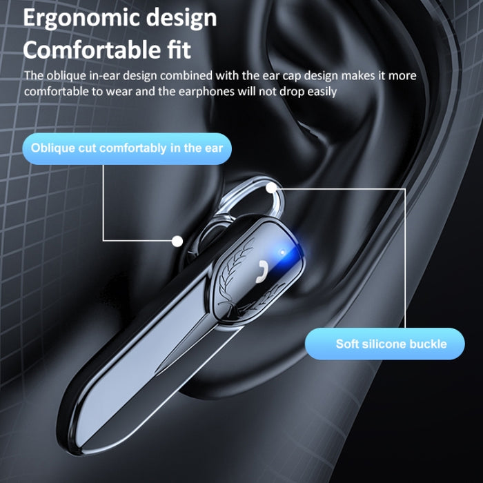 Auricular Bluetooth montado en la oreja para negocios unilateral con reducción de ruido M81 CVC, compatible con Siri y uno para dos