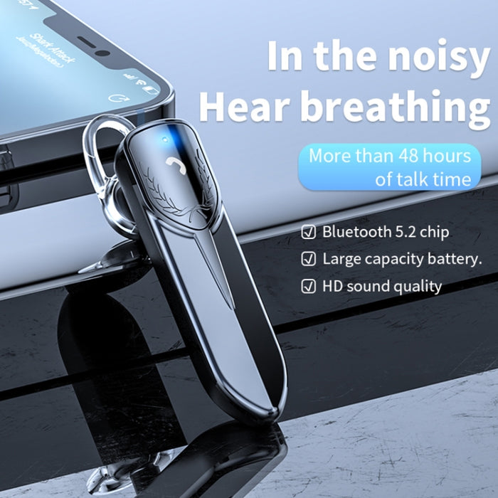 Auricular Bluetooth montado en la oreja para negocios unilateral con reducción de ruido M81 CVC, compatible con Siri y uno para dos