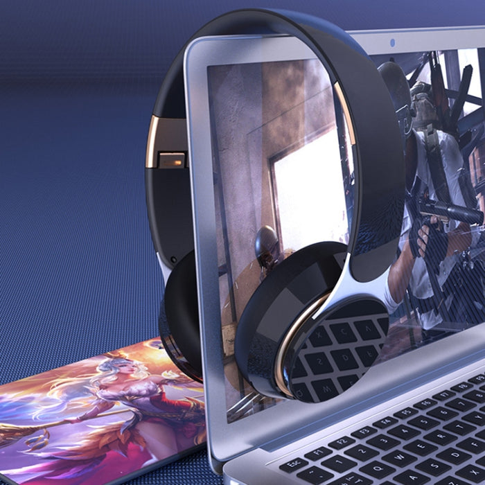 07S Auriculares inalámbricos Bluetooth V5.0 plegables para juegos de ordenador deportivos con micrófono