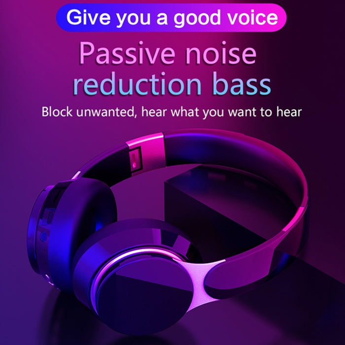 07S Auriculares inalámbricos Bluetooth V5.0 plegables para juegos de ordenador deportivos con micrófono