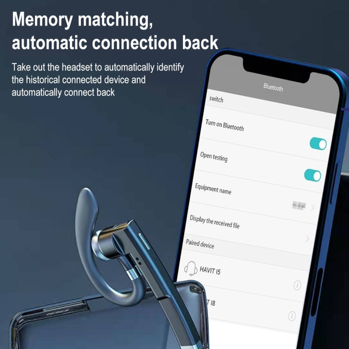 YYK-525 Versión Simple Gancho Para La Oreja Giratorio Único Reducción De Ruido Llamada Auricular Bluetooth De Negocios Sin Caja De Carga