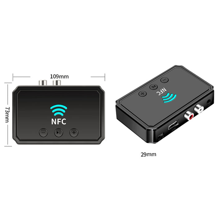 T36 NFC Bluetooth 5.0 Receptor Transmisor Auriculares Reproductor de audio para automóvil