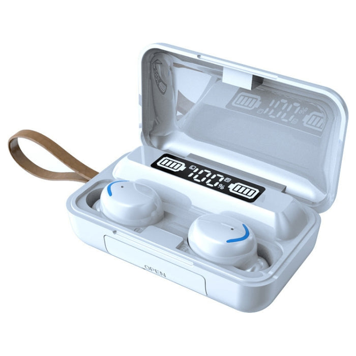 Luz LED F9-5C + Auricular Bluetooth con reducción de ruido y pantalla digital con correa de mano
