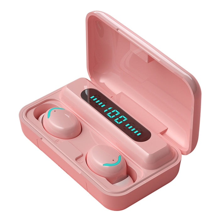 F9-5C Macaron Series Luz de respiración de cuatro barras + Auricular Bluetooth con reducción de ruido con pantalla digital