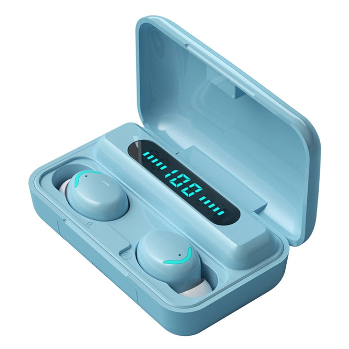 F9-5C Macaron Series Luz de respiración de cuatro barras + Auricular Bluetooth con reducción de ruido con pantalla digital