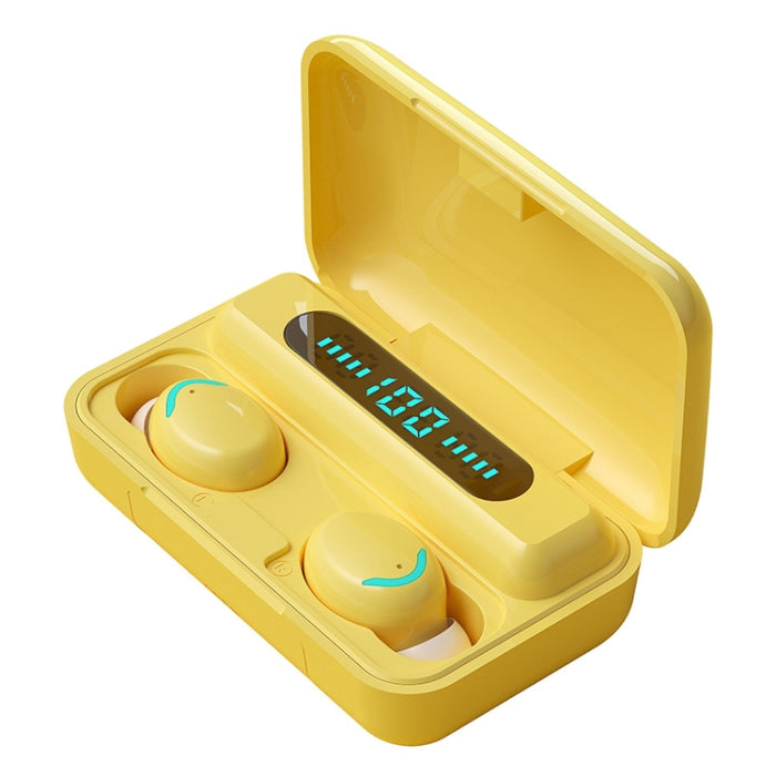 F9-5C Macaron Series Luz de respiración de cuatro barras + Auricular Bluetooth con reducción de ruido con pantalla digital