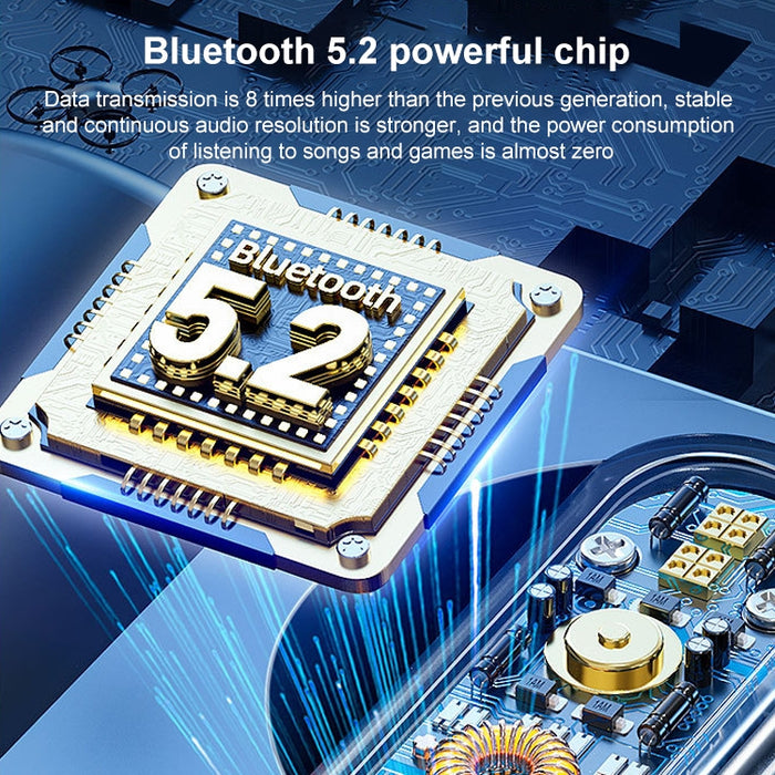 Auricular Bluetooth inalámbrico V9 Mirror Noodle con compartimento de carga
