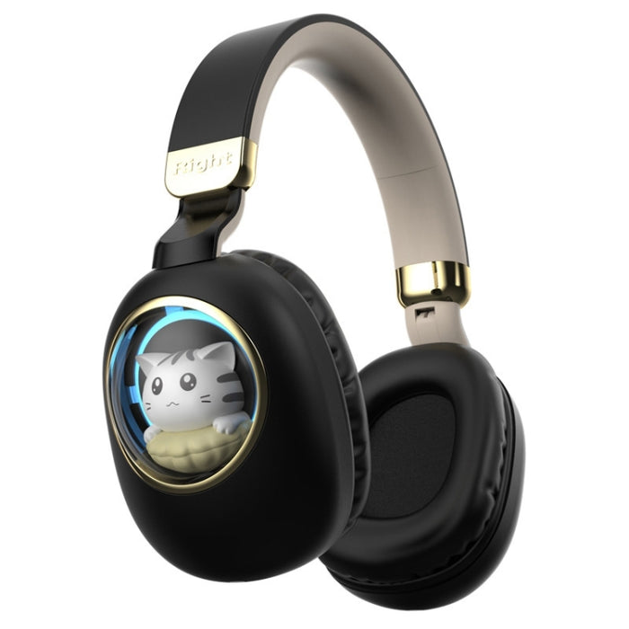 B4 RGB Auriculares estéreo de dibujos animados Auriculares inalámbricos Bluetooth, Black