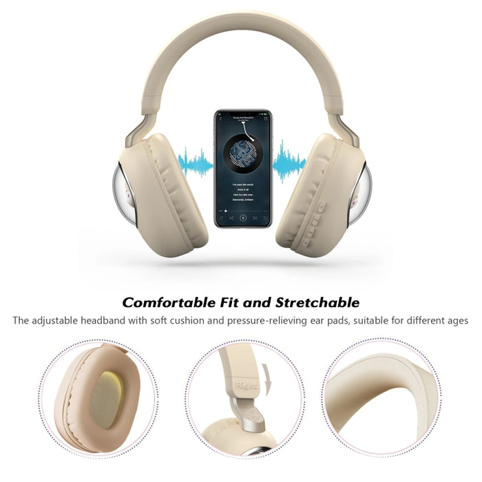 B4 RGB Auriculares estéreo de dibujos animados Auriculares inalámbricos Bluetooth, Black