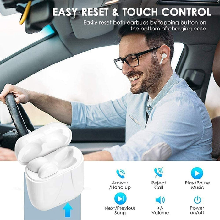 Auricular Bluetooth i12 TWS con caja de carga